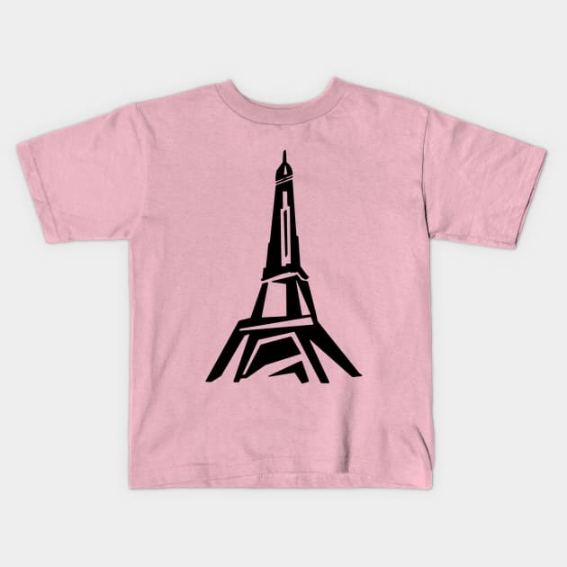 Eiffel Tower - Minimalist Design Kids T-Shirt by PatrioTEEism